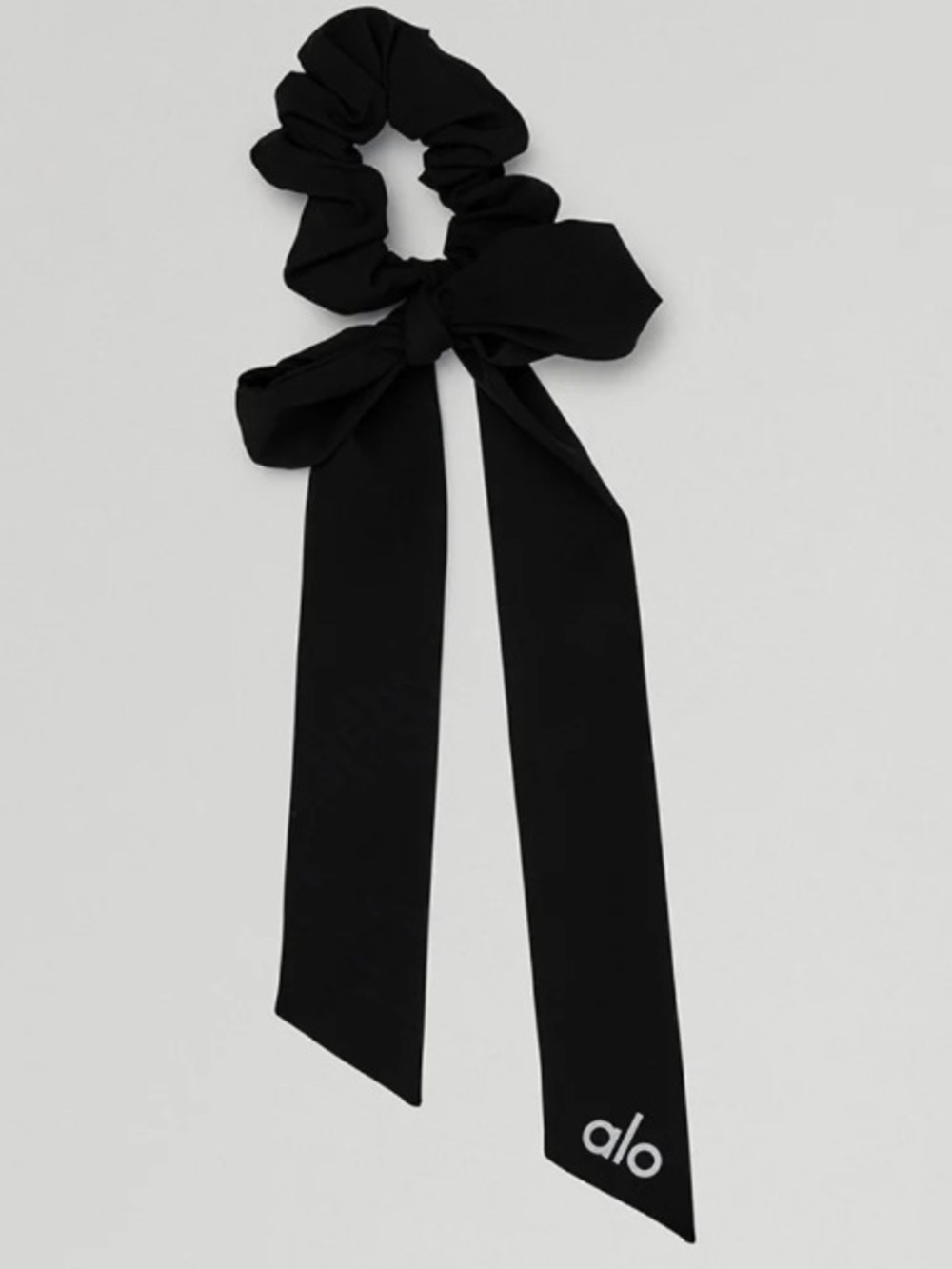 ALO Yoga Black Bow-Tail Hair Scrunchie - Picture 1 of 1